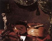 Still-Life with Musical Instruments and a Small Classical Statue  www BASCHENIS, Evaristo